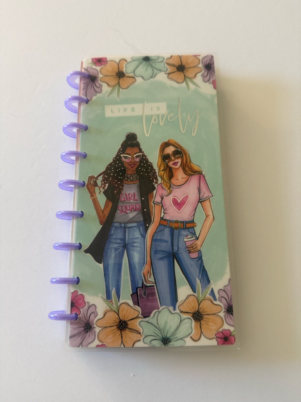 The Happy Planner RongRong Life is Lovely 2020 Planner Pink & Lavender flowers